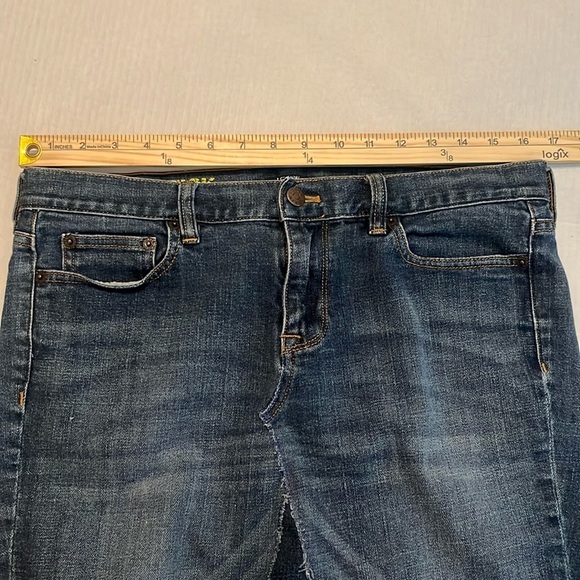 J. Crew Women's Matchstick Raw Frayed Hem Denim Skirt Size 14 - Picture 3 of 13